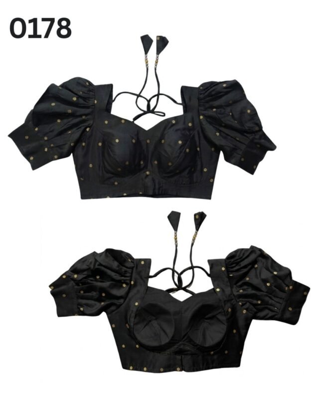Black Puff sleeve blouse